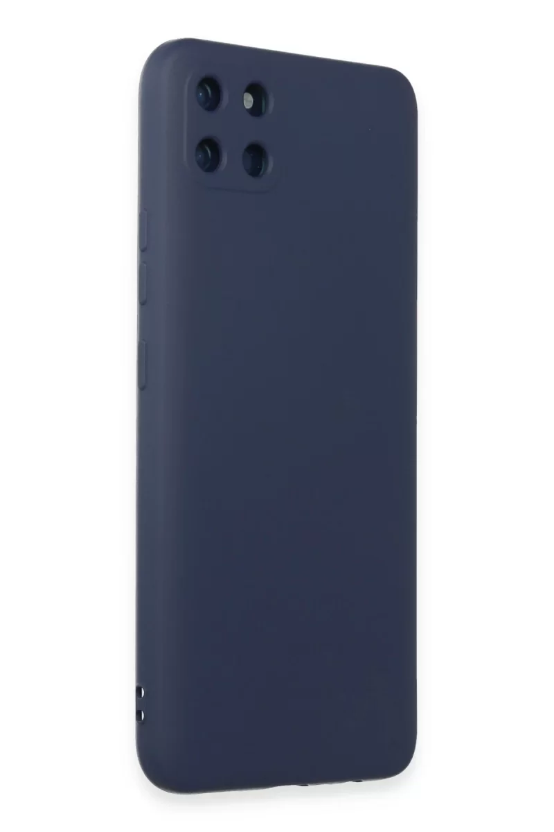 Newface Realme C11 Kılıf Nano içi Kadife Silikon - Lacivert