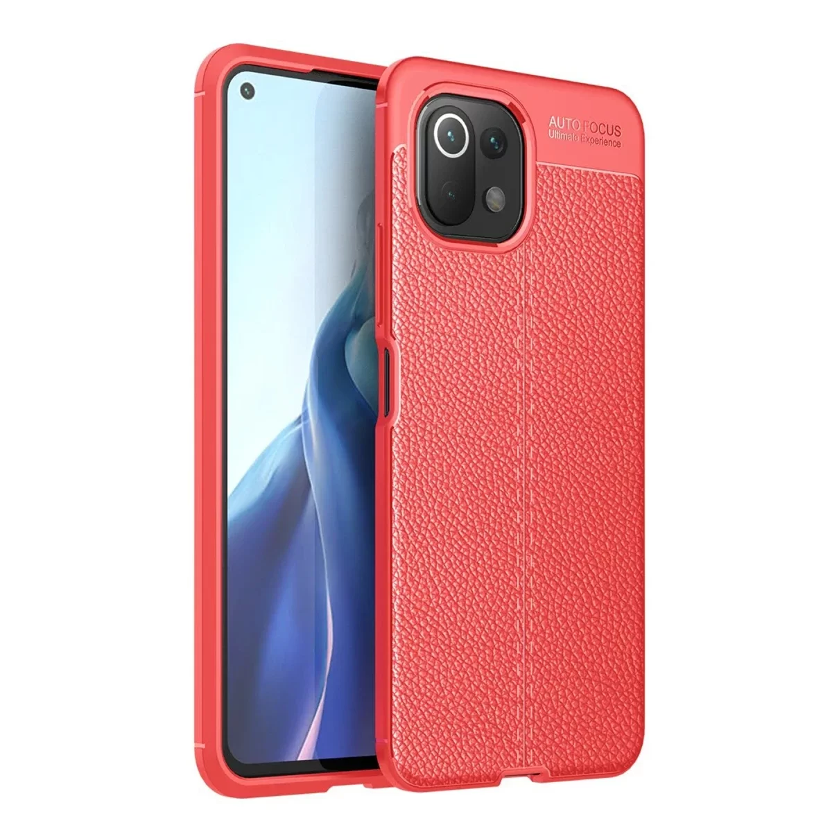 Newface Xiaomi Mİ 11 Lite Kılıf Auto Focus Kapak - Kırmızı
