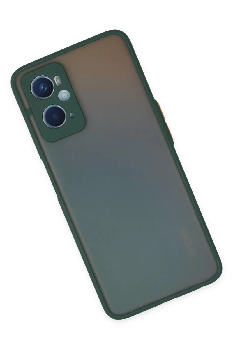 Newface Oppo A96 Kılıf Montreal Silikon Kapak - Yeşil