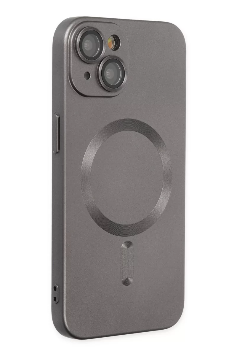 Newface Apple iPhone 14 Plus Kılıf Moshi Lens Magneticsafe Silikon - Füme