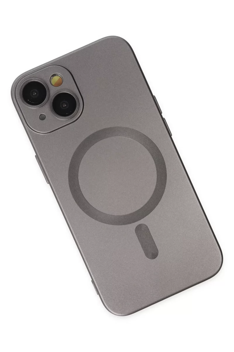 Newface Apple iPhone 14 Plus Kılıf Moshi Lens Magneticsafe Silikon - Füme