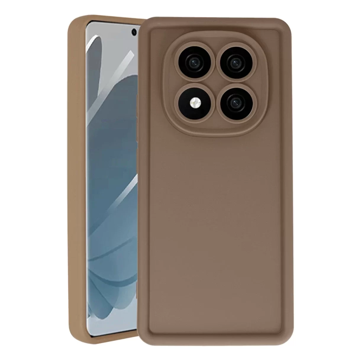 Newface Xiaomi Redmi Note 14 Pro 4G Kılıf Viera Silikon - Kahverengi