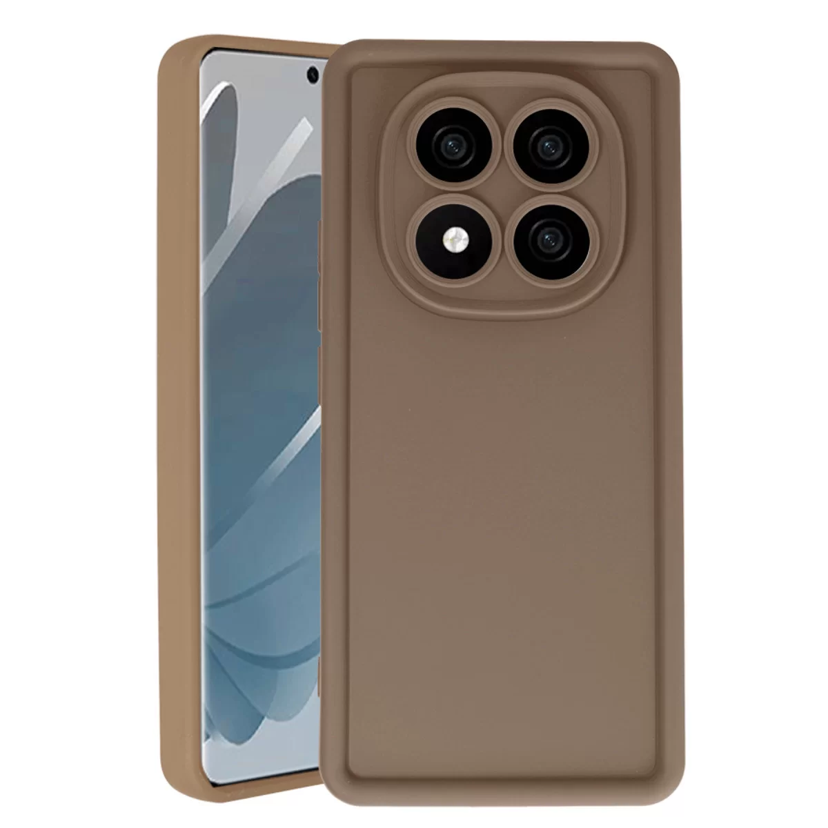 Newface Xiaomi Redmi Note 14 Pro 4G Kılıf Viera Silikon - Kahverengi