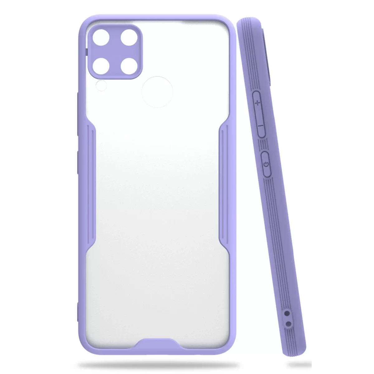 Newface Realme C15 Kılıf Platin Silikon - Lila