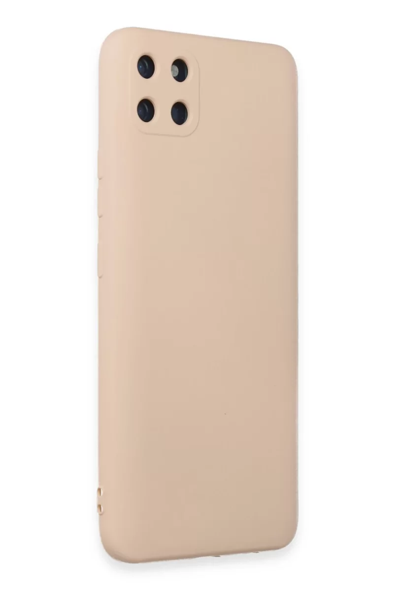 Newface Realme C11 Kılıf Nano içi Kadife Silikon - Pudra