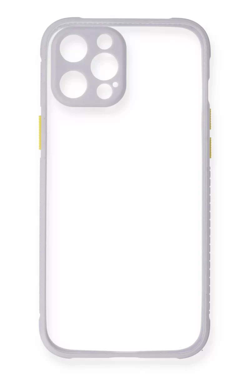 Newface Apple iPhone 12 Pro Kılıf Miami Şeffaf Silikon - Lila