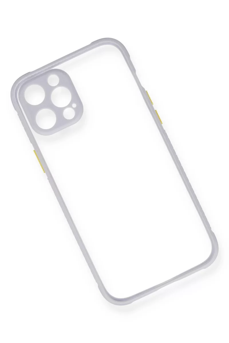 Newface Apple iPhone 12 Pro Kılıf Miami Şeffaf Silikon - Lila