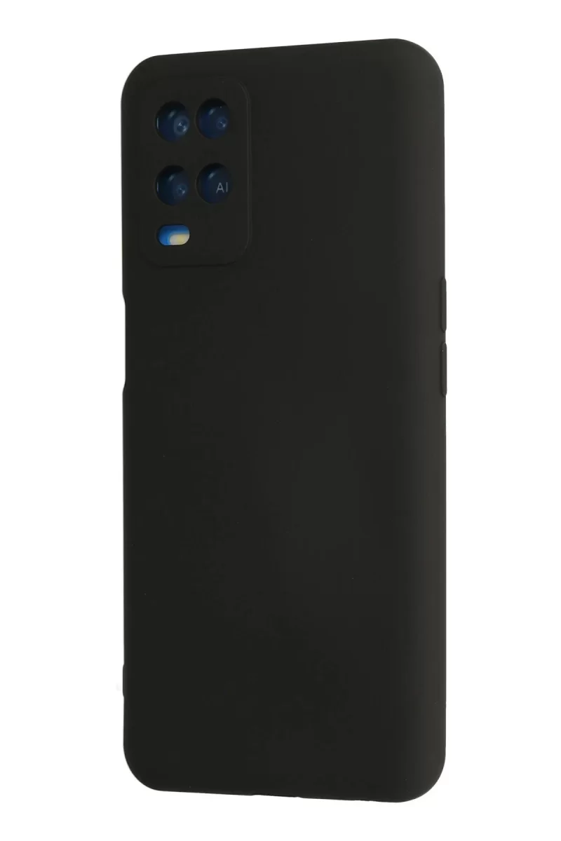 Newface Oppo A54 4G Kılıf Nano içi Kadife Silikon - Siyah