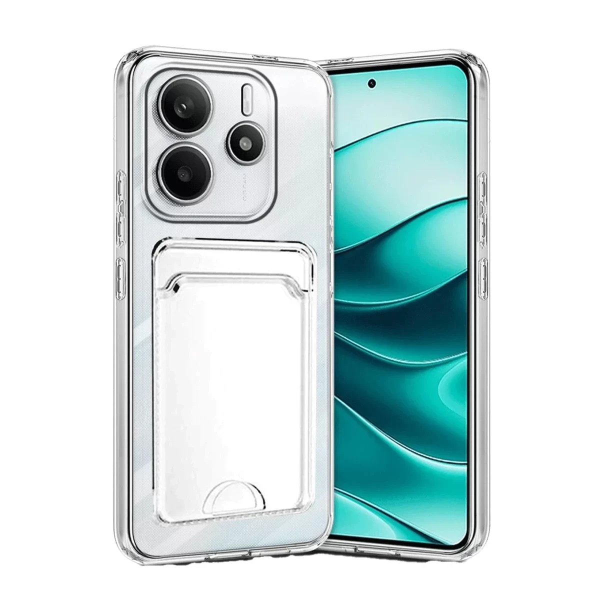 Newface Xiaomi Redmi Note 14 4G Kılıf Kart Şeffaf Silikon - Şeffaf