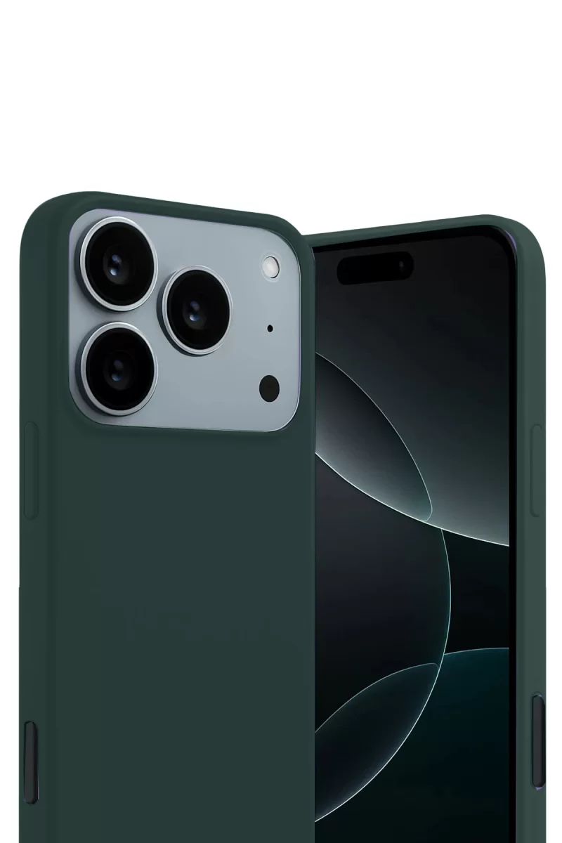 Newface Apple iPhone 17 Pro Max First Silikon - Koyu Yeşil