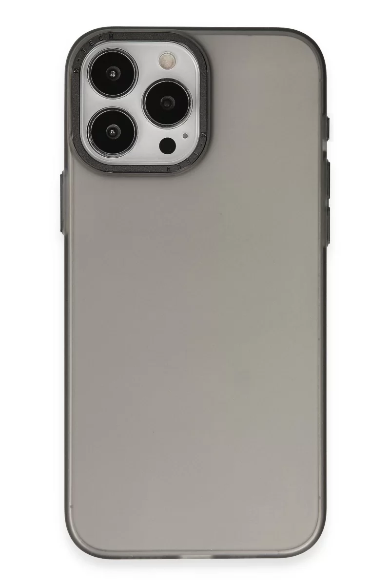 Newface Apple iPhone 15 Pro Max Kılıf Modos Metal Kapak - Siyah