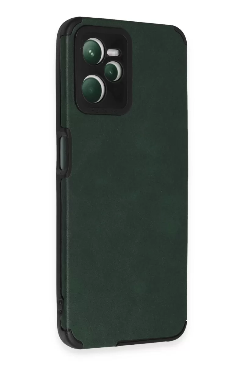 Newface Realme C35 Kılıf Loop Deri Silikon - Yeşil