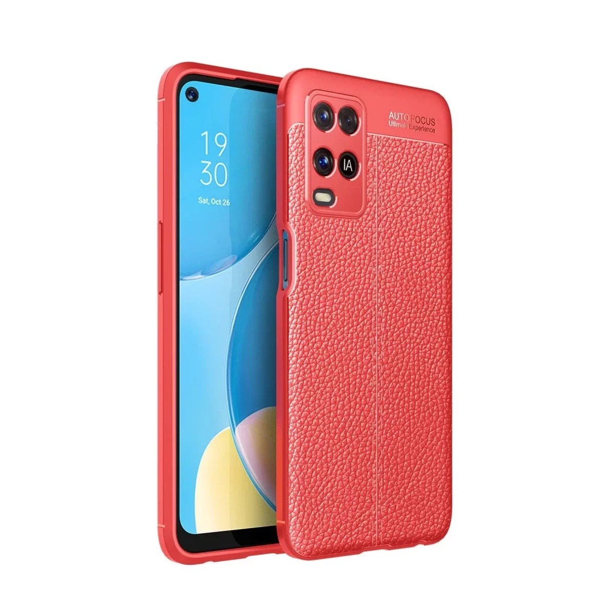 Newface Oppo A54 4G Kılıf Auto Focus Kapak - Kırmızı