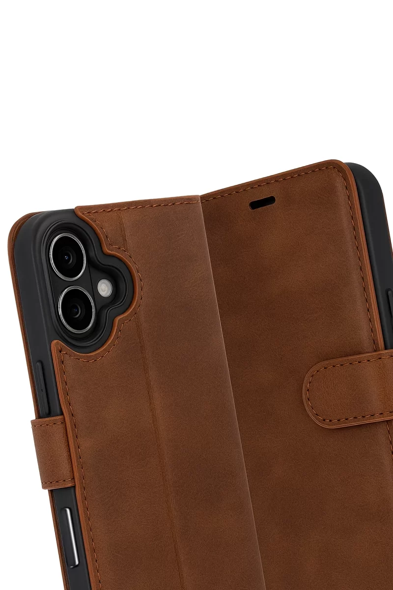 Newface Apple iPhone 17 Trend S Plus Kapaklı Kılıf - Taba