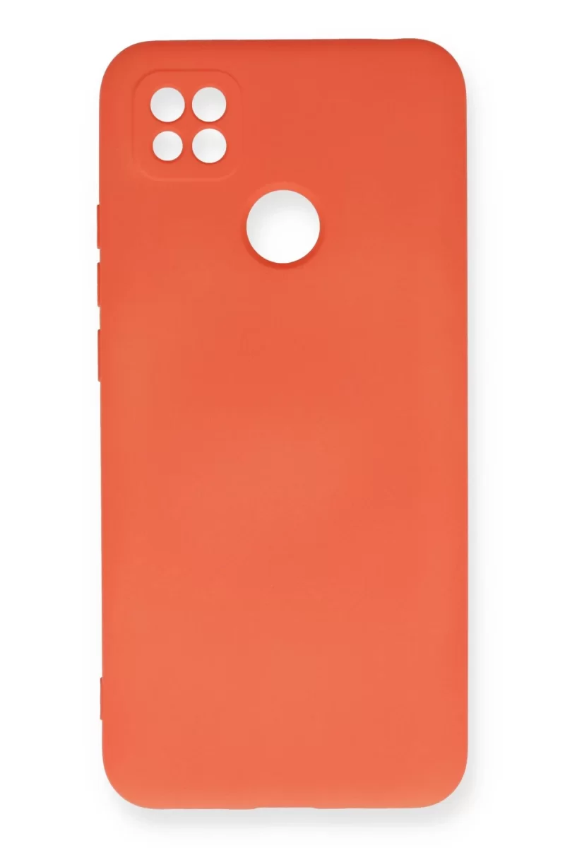Newface Xiaomi Redmi 9C Kılıf Nano içi Kadife Silikon - Turuncu