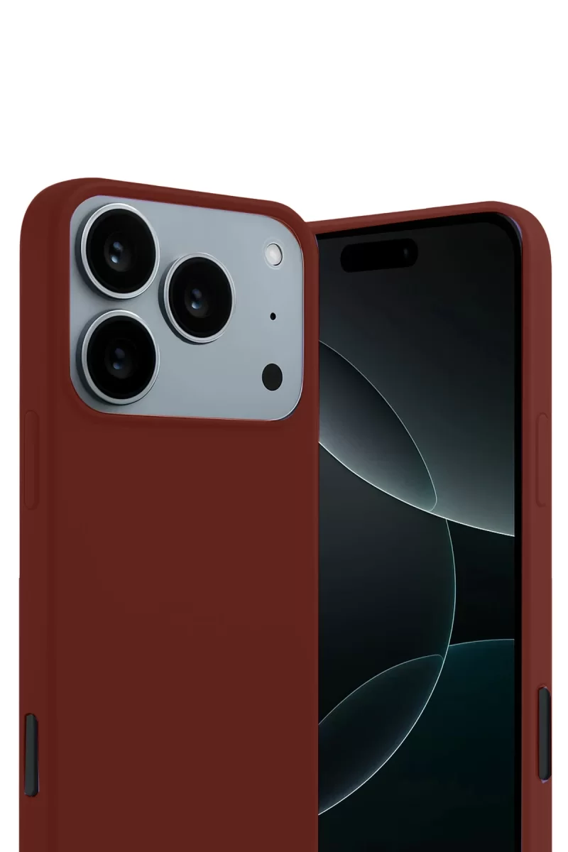 Newface Apple iPhone 17 Pro Max First Silikon - Bordo
