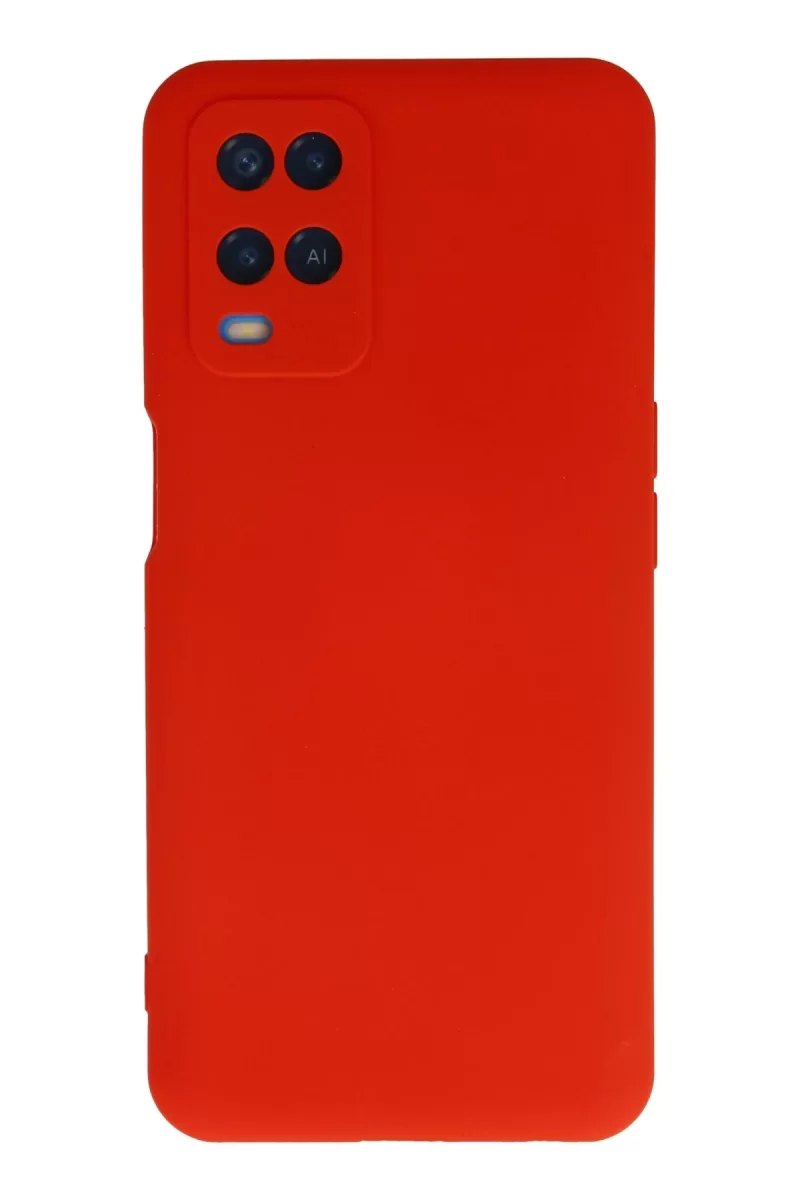 Newface Oppo A54 4G Kılıf Nano içi Kadife Silikon - Kırmızı