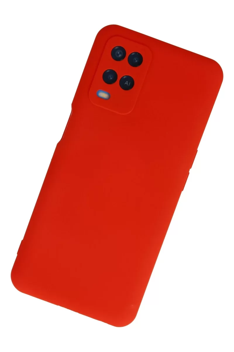 Newface Oppo A54 4G Kılıf Nano içi Kadife Silikon - Kırmızı