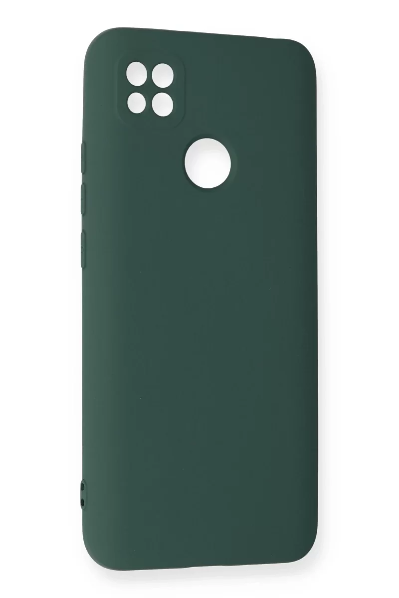 Newface Xiaomi Redmi 9C Kılıf Nano içi Kadife Silikon - Koyu Yeşil