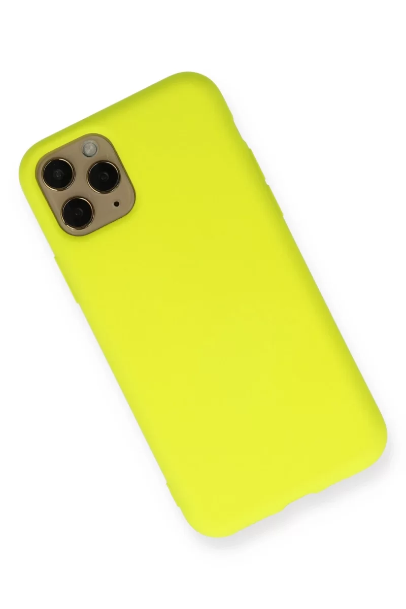 Newface Apple iPhone 11 Pro Kılıf Nano içi Kadife Silikon - Sarı