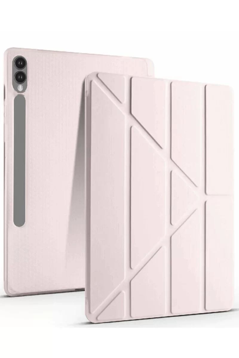 Newface Samsung Galaxy X510 Tab S9 FE 11 Kılıf Kalemlikli Mars Tablet Kılıfı - Rose Gold