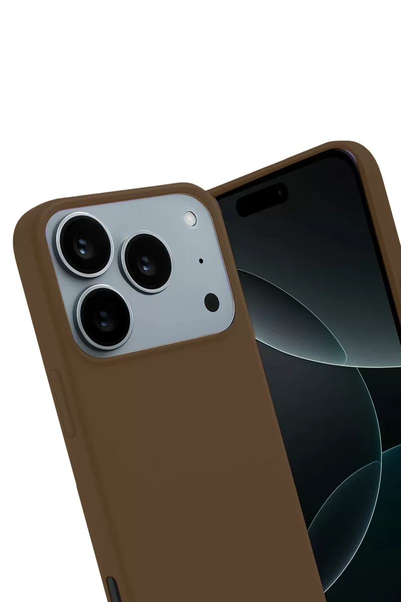 Newface Apple iPhone 17 Pro Max First Silikon - Kahverengi