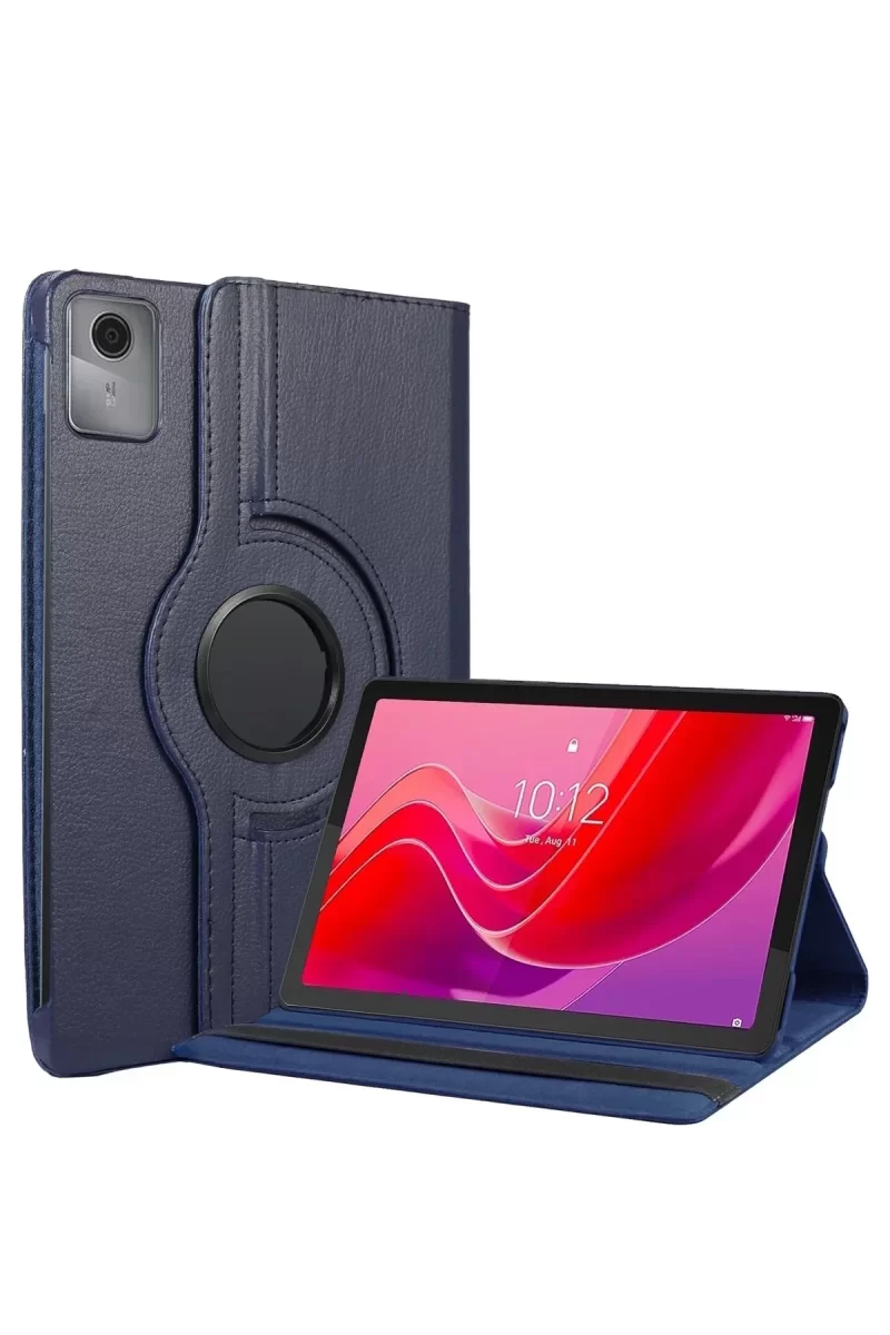 Newface Lenovo Tab M11 TB330FU 360 Tablet Deri Kılıf - Lacivert