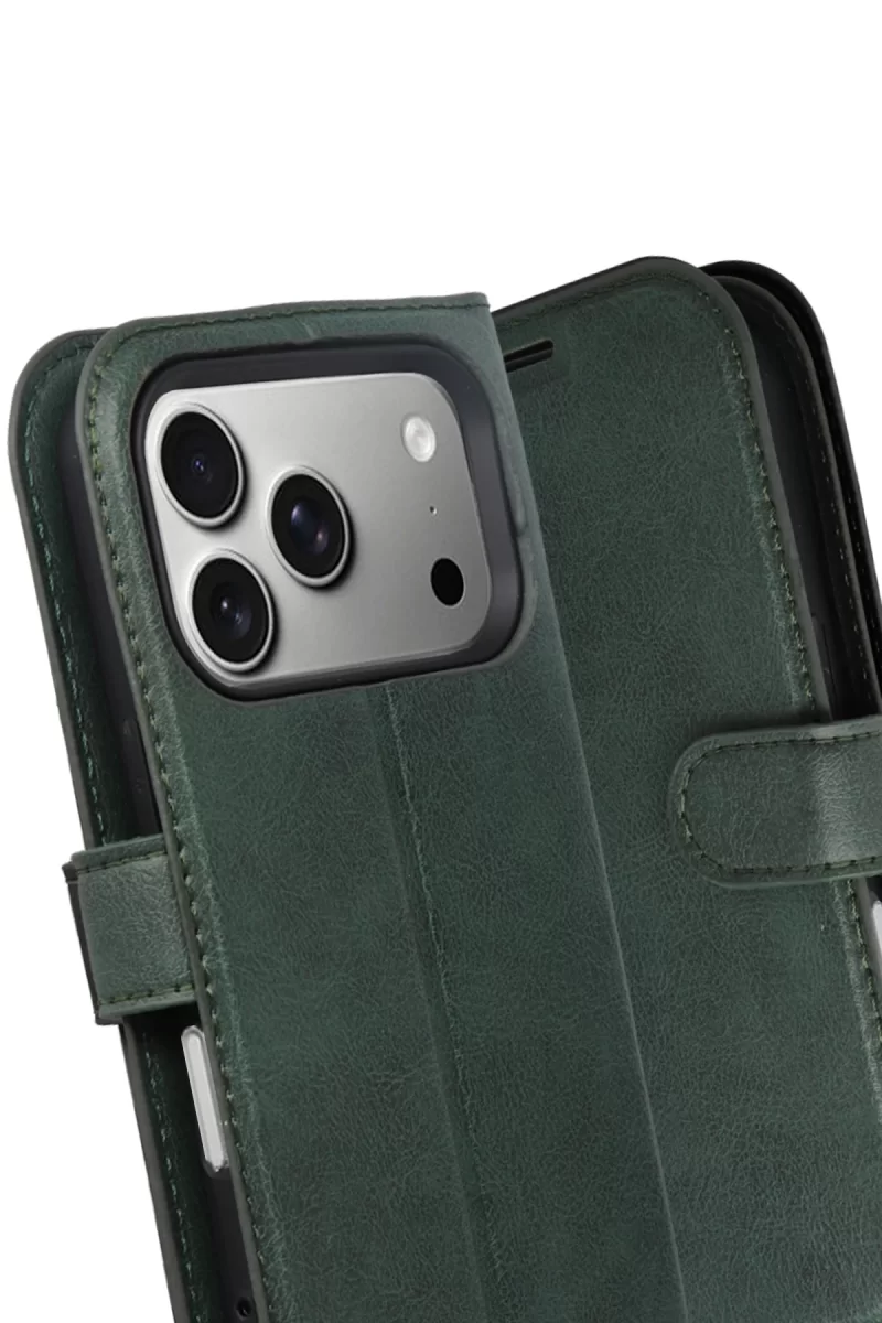 Newface Apple iPhone 17 Pro Trend S Plus Kapaklı Kılıf - Yeşil