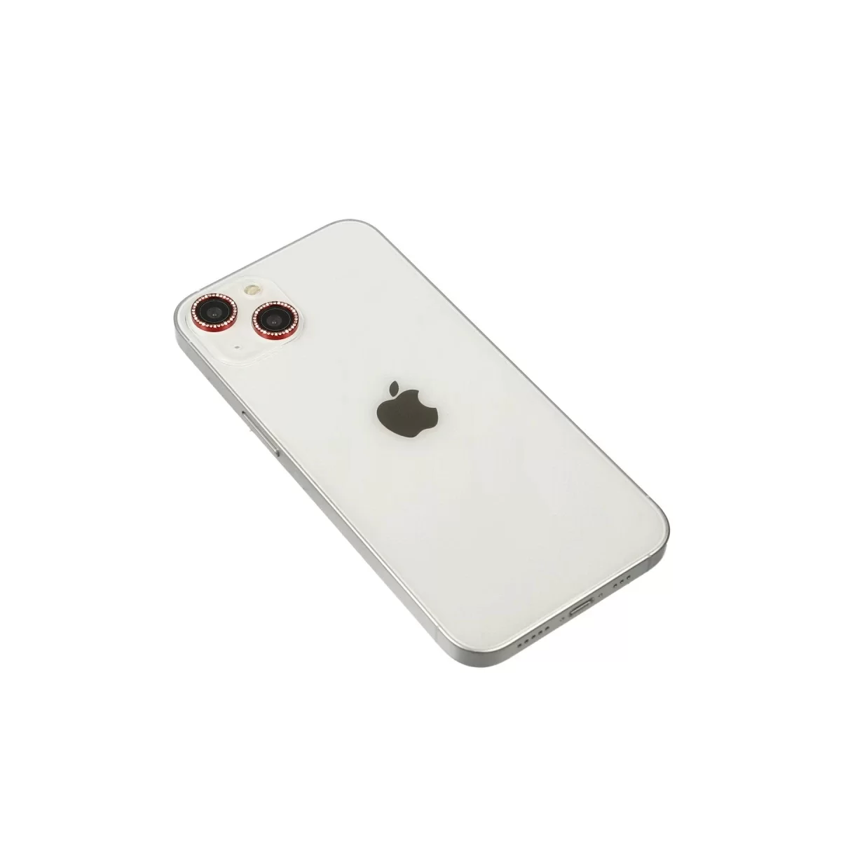 Newface Apple iPhone 14 Diamond Kamera Lens - Kırmızı