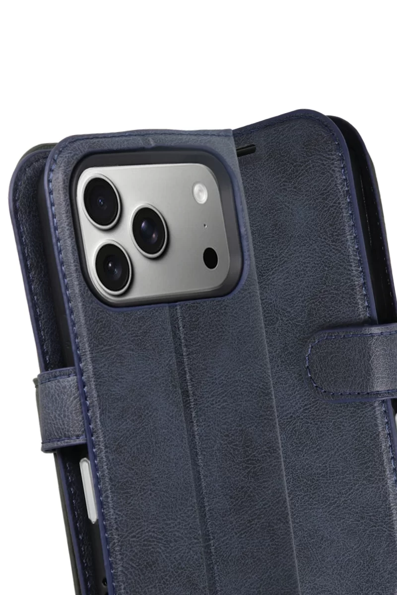 Newface Apple iPhone 17 Pro Trend S Plus Kapaklı Kılıf - Lacivert