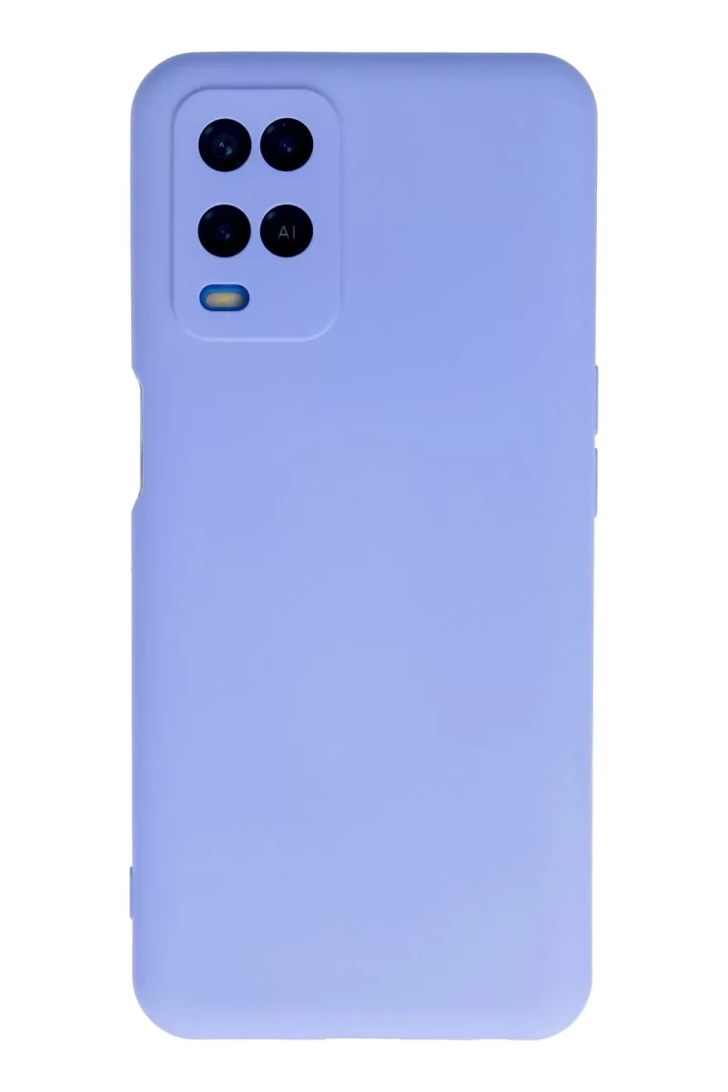 Newface Oppo A54 4G Kılıf Nano içi Kadife Silikon - Lila