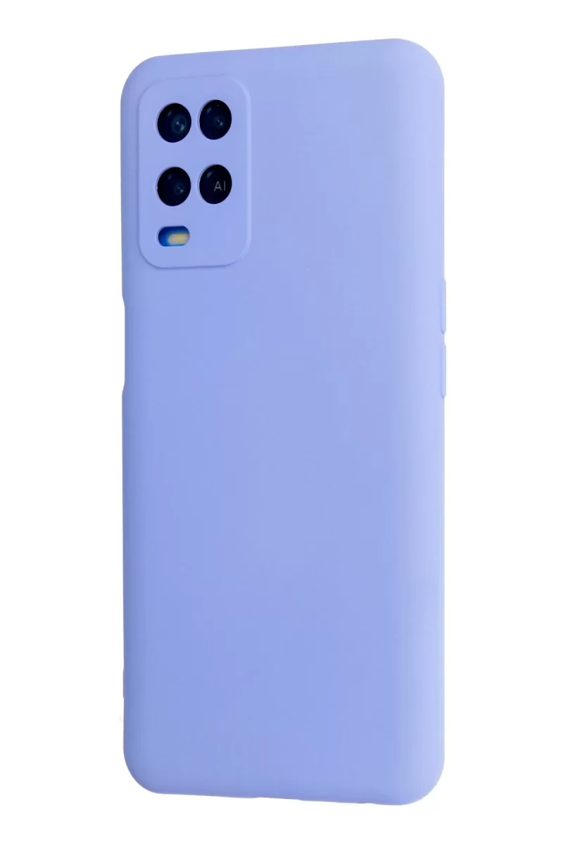 Newface Oppo A54 4G Kılıf Nano içi Kadife Silikon - Lila