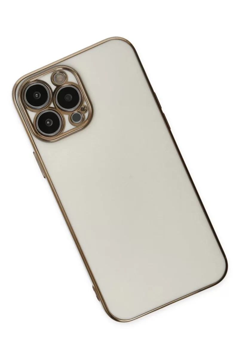 Newface Apple iPhone 15 Pro Max Kılıf Volet Silikon - Beyaz
