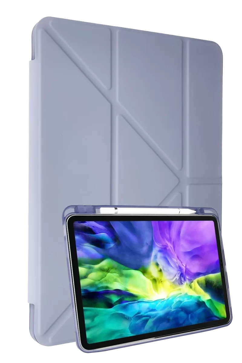 Newface Samsung Galaxy P610 Tab S6 Lite 10.4 Kılıf Kalemlikli Mars Tablet Kılıfı - Lila