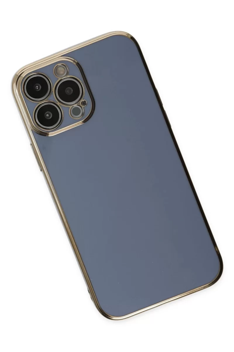 Newface Apple iPhone 15 Pro Max Kılıf Volet Silikon - Mavi