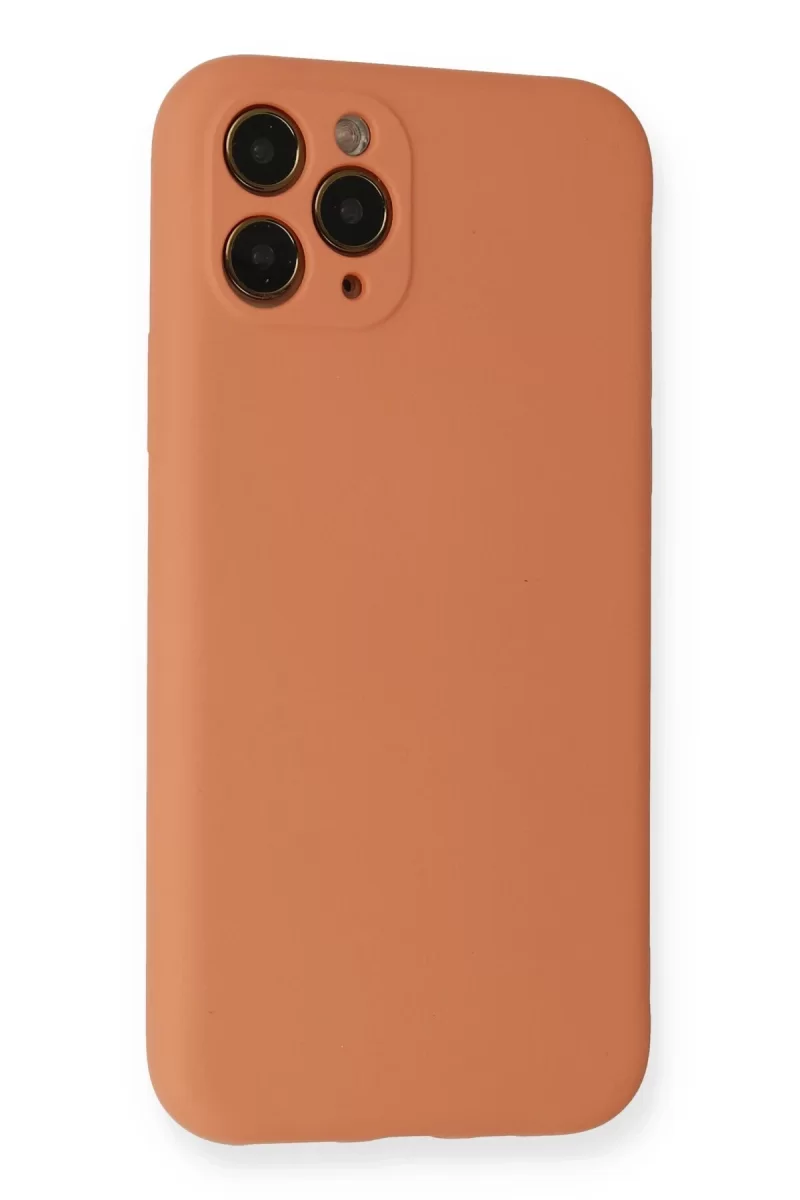 Newface Apple iPhone 11 Pro Kılıf Nano içi Kadife Silikon - Mat Turuncu