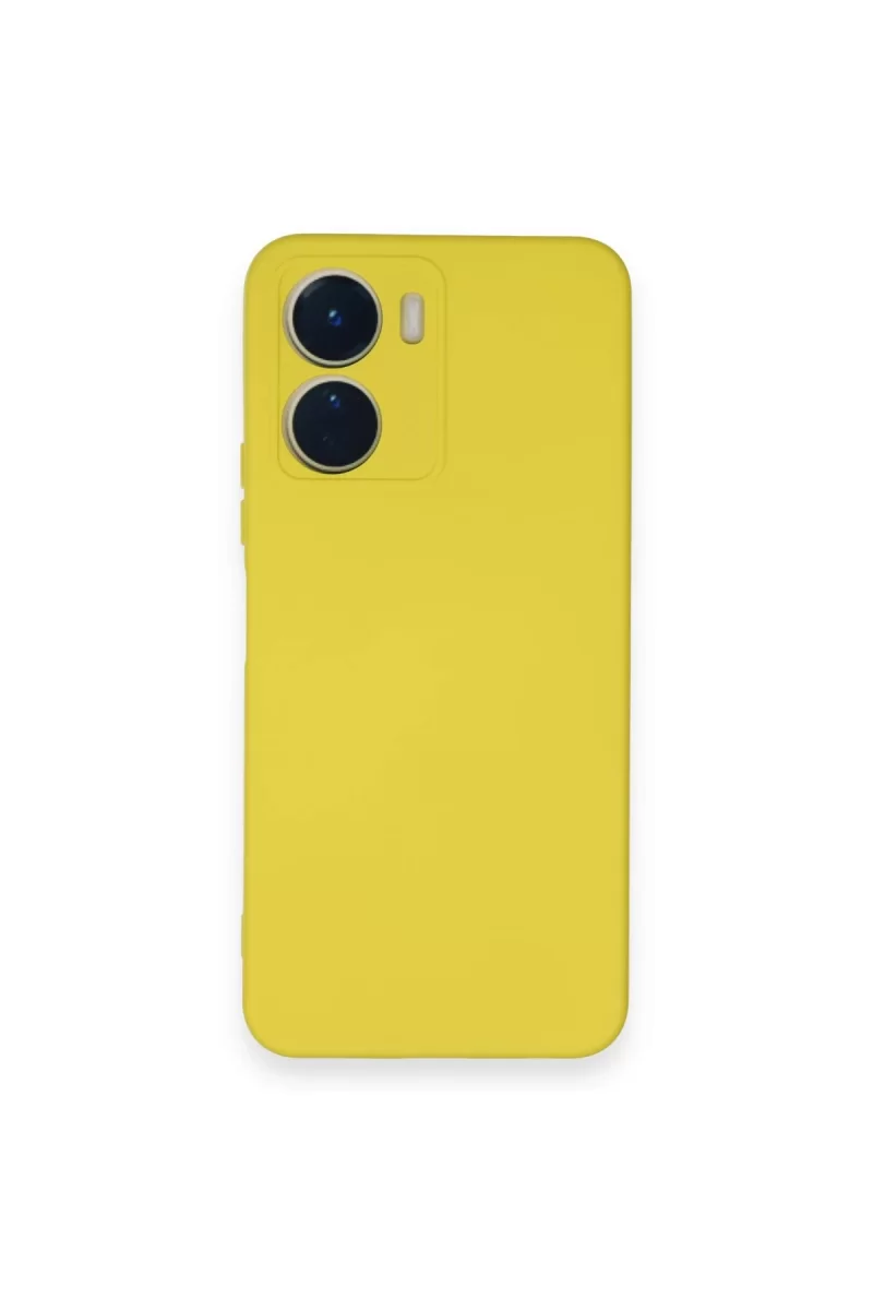 Newface Vivo Y16 Kılıf Nano içi Kadife Silikon - Sarı