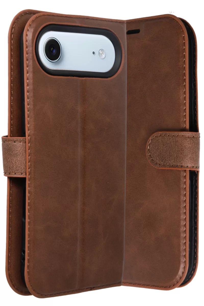 Newface Apple iPhone 17 Air Trend S Plus Kapaklı Kılıf - Taba