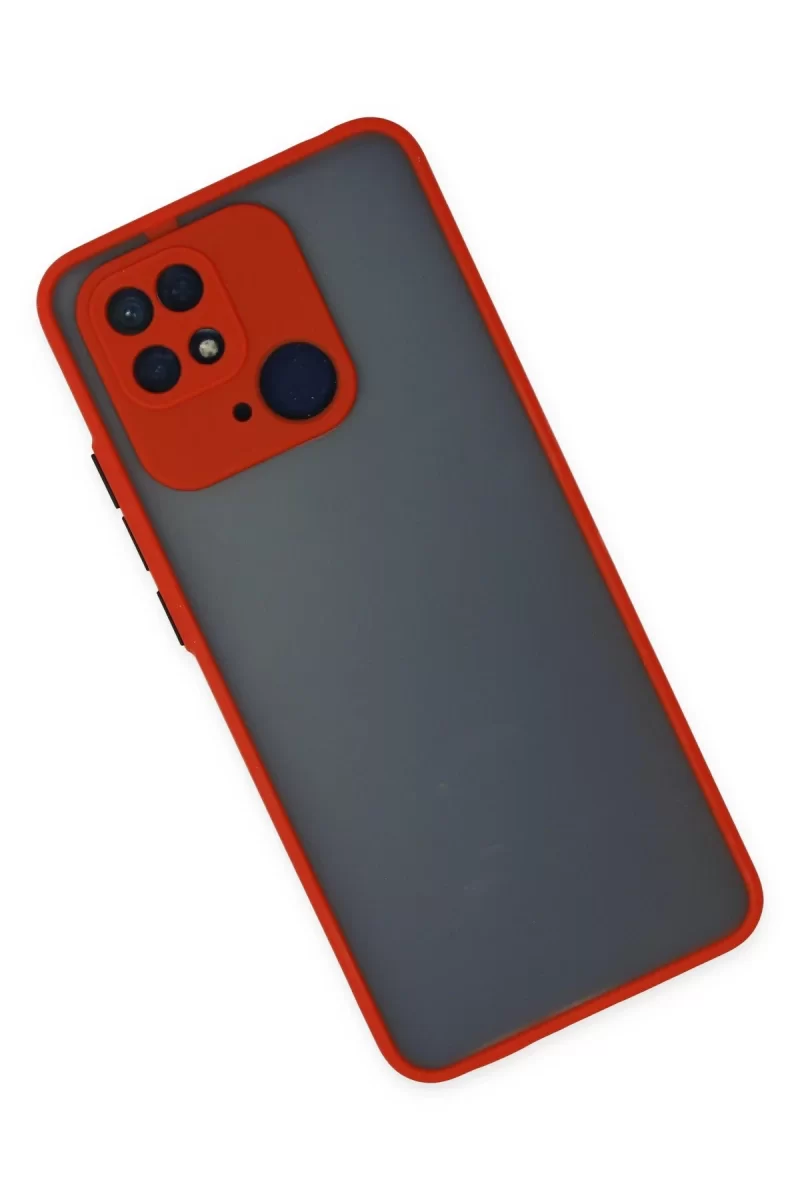 Newface Xiaomi Redmi 10C Kılıf Montreal Silikon Kapak - Kırmızı