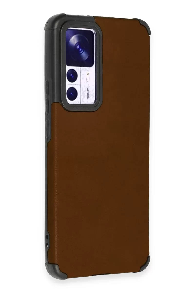 Newface Xiaomi Mi 12T Kılıf Loop Deri Silikon - Kahverengi