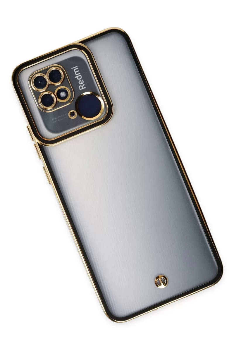 Newface Xiaomi Redmi 10C Kılıf Liva Lens Silikon - Siyah