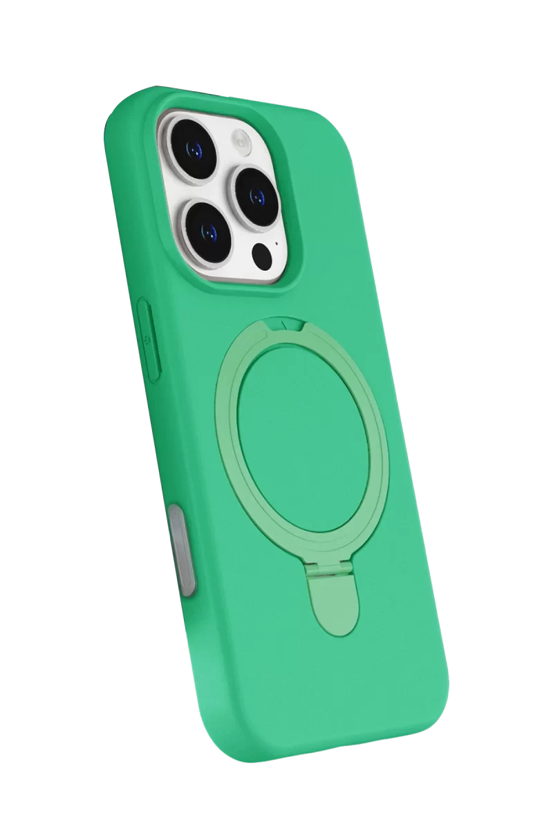 Newface Apple iPhone 16 Pro Max Regal Magsafe Standlı Kapak - Yeşil