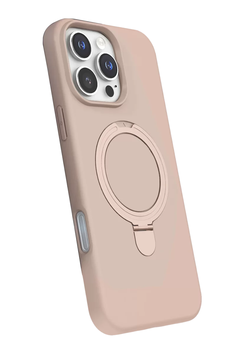 Newface Apple iPhone 16 Pro Max Regal Magsafe Standlı Kapak - Çöl Titanyum