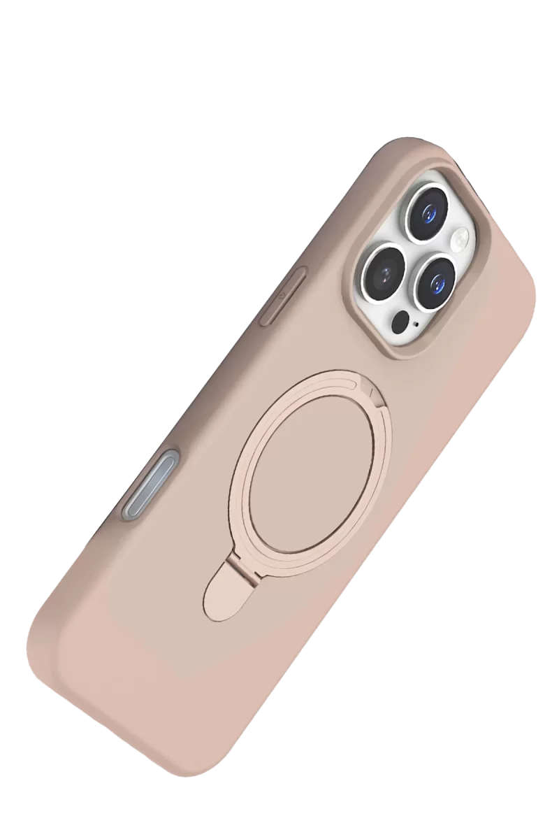 Newface Apple iPhone 16 Pro Max Regal Magsafe Standlı Kapak - Çöl Titanyum