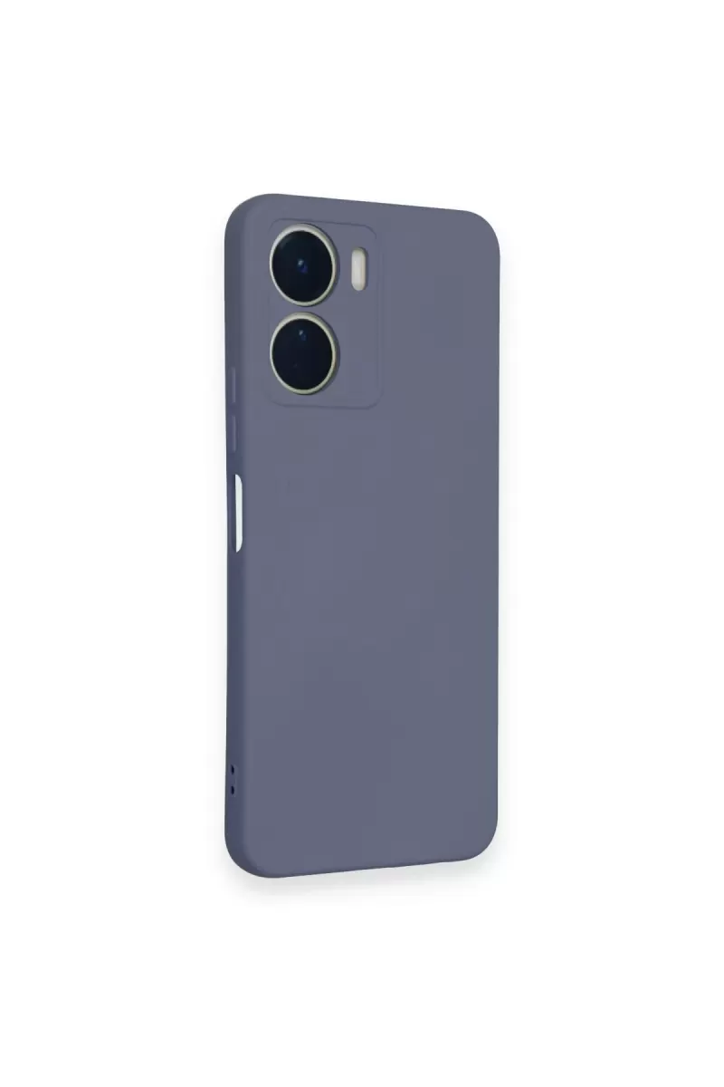 Newface Vivo Y16 Kılıf Nano içi Kadife Silikon - Gri