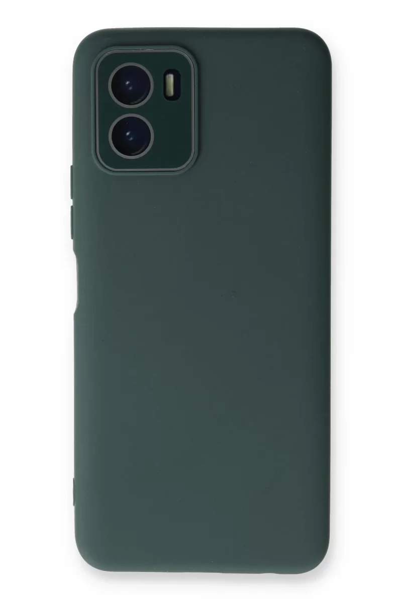 Newface Vivo Y15S Kılıf Lansman Glass Kapak - Koyu Yeşil