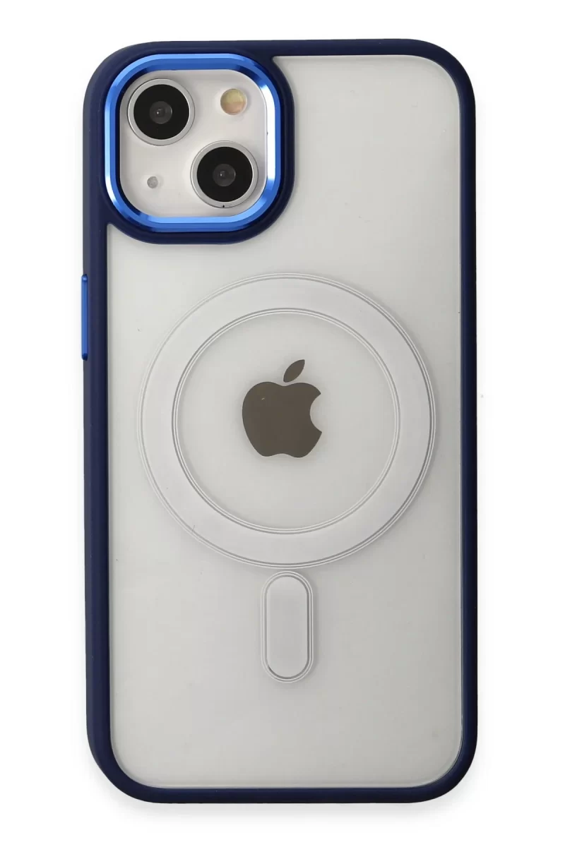 Newface Apple iPhone 15 Pro Kılıf Room Magneticsafe Silikon - Lacivert