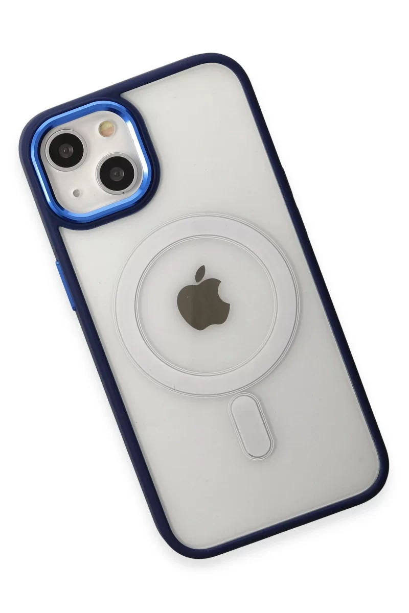 Newface Apple iPhone 15 Pro Kılıf Room Magneticsafe Silikon - Lacivert
