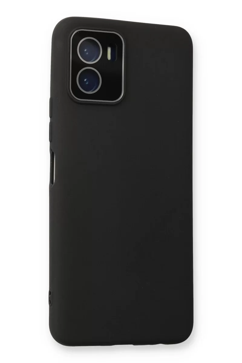 Newface Vivo Y15S Kılıf Lansman Glass Kapak - Siyah