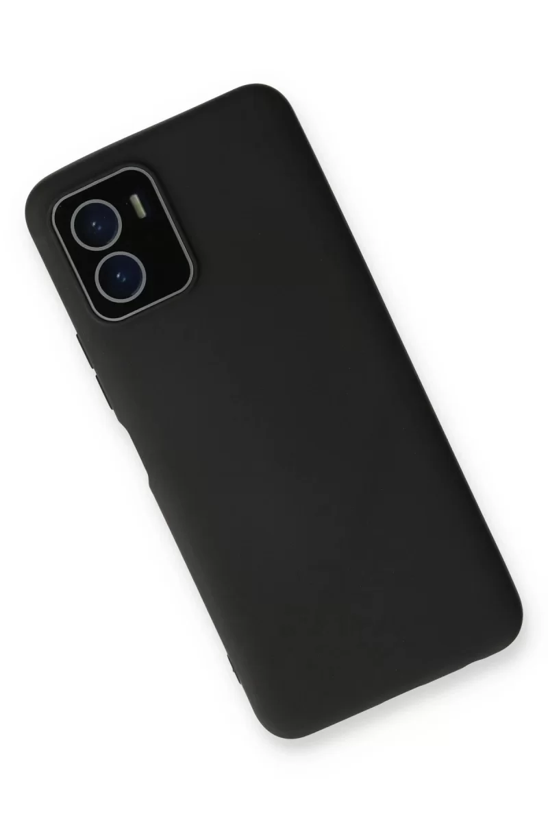 Newface Vivo Y15S Kılıf Lansman Glass Kapak - Siyah